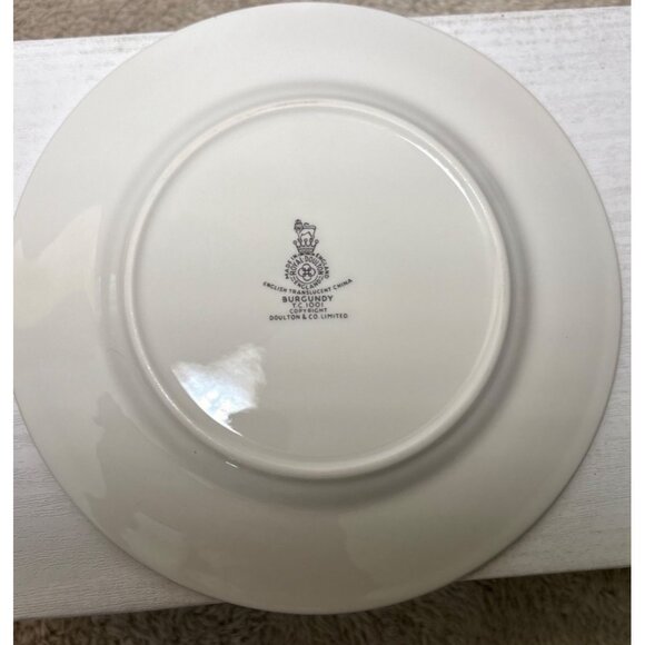 Royal Doulton BURGUNDY Bread Plate TC1001 6.5" Translucent China Set of 4 - Picture 6 of 8